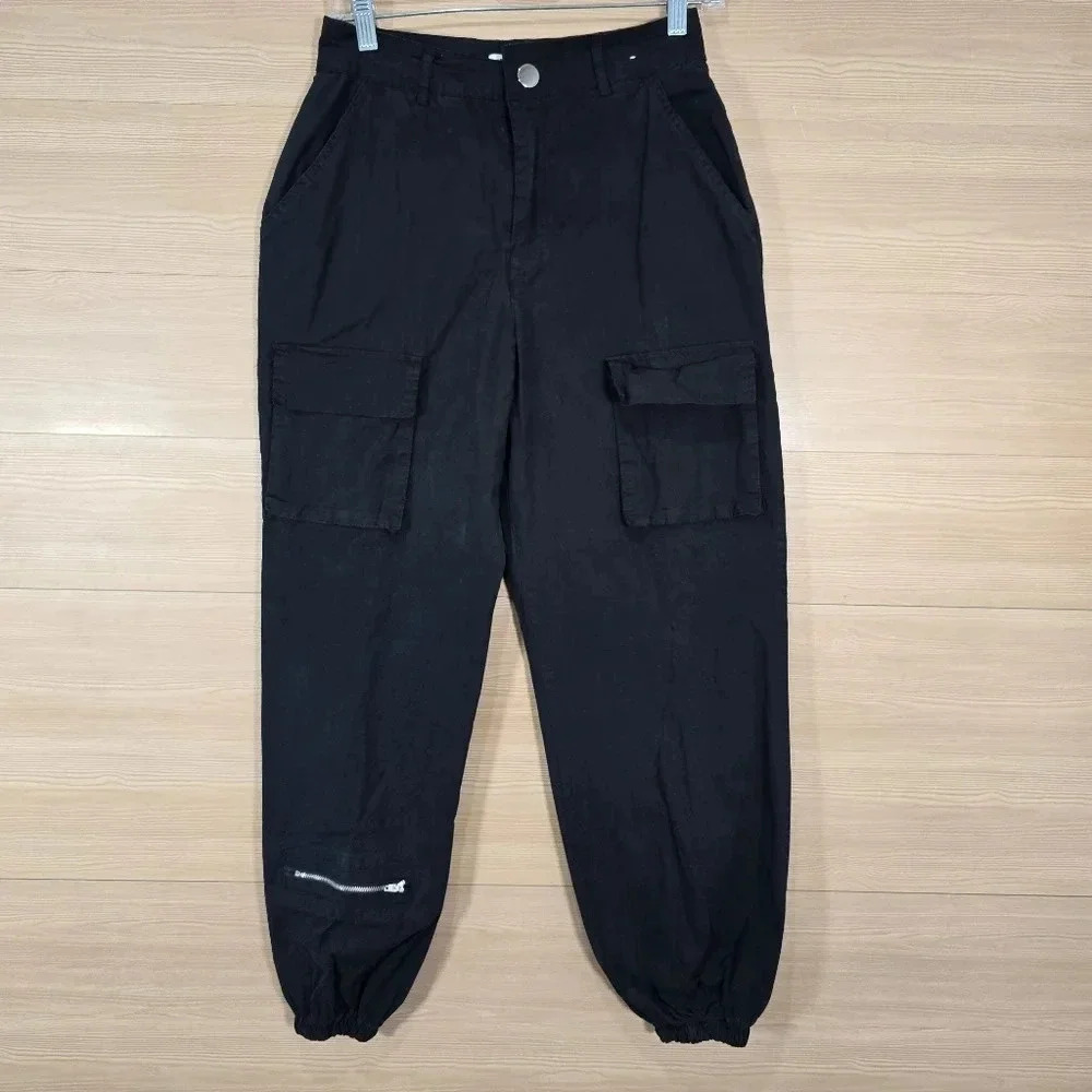 Rachel Paige Pants Womens Size Small Black Cargo Hip Hop Dance Gunge Cotton‎